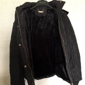 Faux fur lines jacket